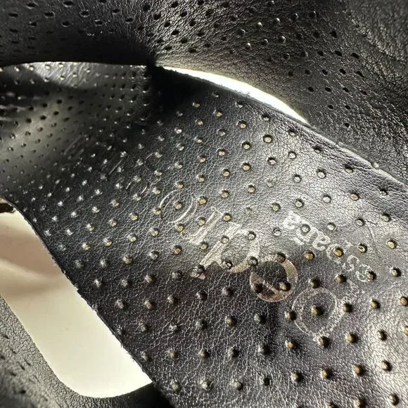 Pedro Garcia Petunia Perforated Heeled Sandals Womens Size 39 Black - Picture 9 of 10